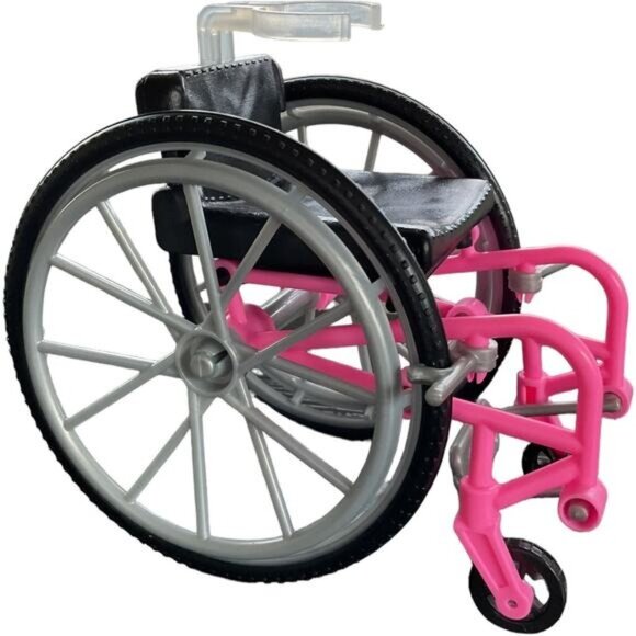 Barbie Doll Wheelchair With Pink & Gray Frame - Picture 2 of 4